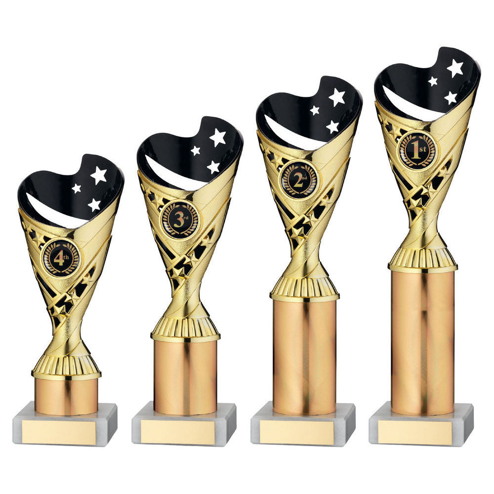 Gold/Black Plastic Sabre Cup Assembled On Marble With Tube (1in Cen) by Legacy Outfitters