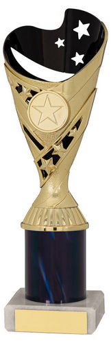 Black/Gold Plastic Sabre Cup Assembled On Marble (1in Cen) - 203mm by Legacy Outfitters