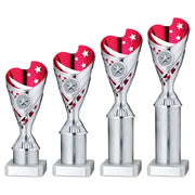 Silver/Pink Plastic Sabre Cup Assembled On Marble With Tube (1in Cen) by Legacy Outfitters
