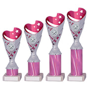 Pink/Silver Plastic Sabre Cup Assembled On Marble (1in Cen) by Legacy Outfitters