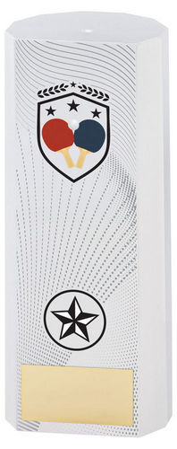 White Plastic Filled Column Table Tennis (1in Cen) - 152mm by Legacy Outfitters