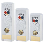 White Plastic Filled Column Table Tennis (1in Cen) by Legacy Outfitters