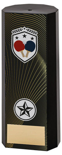 Black Plastic Filled Column Table Tennis (1in Cen) - 152mm by Legacy Outfitters