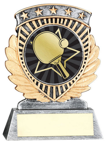 Pew/Gold 5 Star Holder With Vinyl Table Tennis Insert & Plate - 95mm by Legacy Outfitters