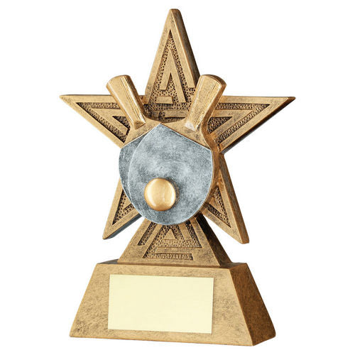 Brz/Pew/Gold Table Tennis Star Line Series With Plate - 102mm by Legacy Outfitters