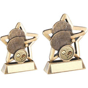 Brz/Gold Table Tennis Mini Star With Plate (1in Centre) by Legacy Outfitters