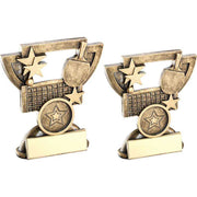 Brz/Gold Table Tennis Mini Cup With Plate (1in Centre) by Legacy Outfitters
