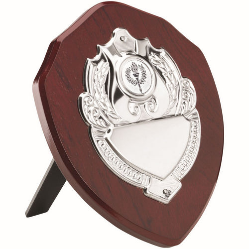 ROSEWOOD SHIELD WITH CHROME FRONT (1in CENTRE)