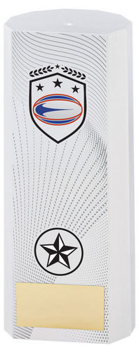 White Plastic Filled Column Rugby (1in Cen) - 152mm by Legacy Outfitters