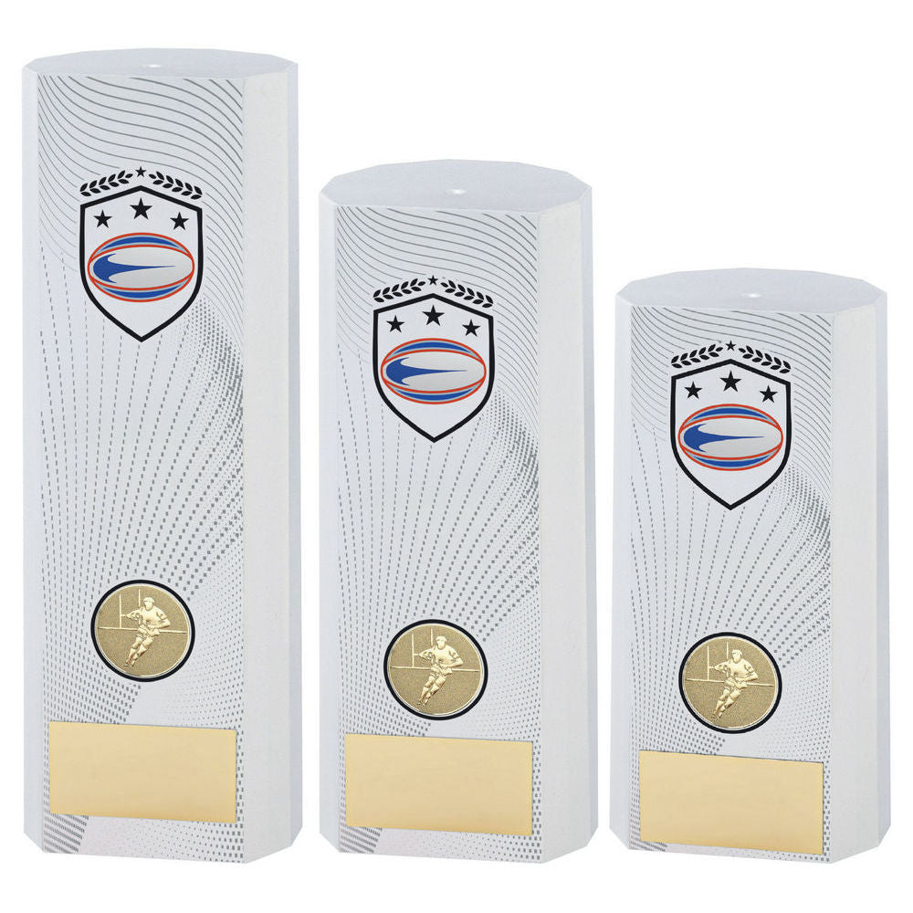 White Plastic Filled Column Rugby (1in Cen) by Legacy Outfitters