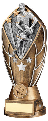 Bz/Silv Diamond Column + Male Rugby Disc & Plate (1in Cen) - 171mm by Legacy Outfitters