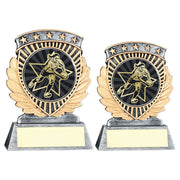 Pew/Gold 5 Star Holder With Vinyl Female Rugby Insert & Plate by Legacy Outfitters
