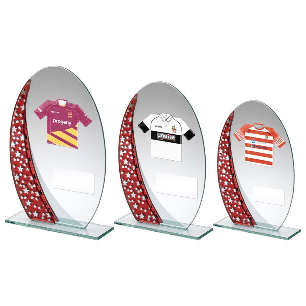 Jade/Red/Silv Oval Glass And Plate - (Requires Shirt B) by Legacy Outfitters