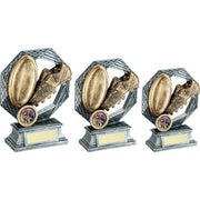 Brz/Gold/Pew Rugby Octagon Series With Plate (1in Centre) by Legacy Outfitters