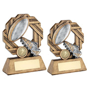 Brz/Pew/Gold Rugby Octo Ribbon Series With Plate (1in Centre) by Legacy Outfitters