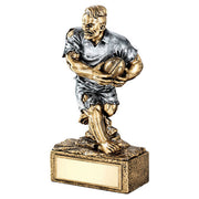 BRZ/PEW RUGBY BEAST FIGURE WITH PLATE - 6.75in