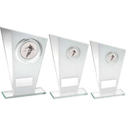 White/Silver Printed Glass Plaque With Rugby Insert With Plate by Legacy Outfitters