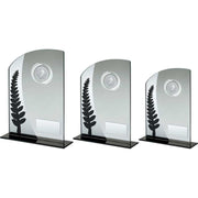 Jade Glass Plaque With Black/Silver Detail With Rugby Insert And Plate by Legacy Outfitters