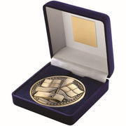 BLUE VELVET BOX AND MEDALLION REFEREE