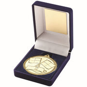 BLUE VELVET BOX AND MEDAL REFEREE