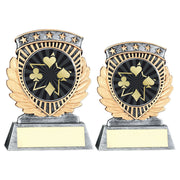Pew/Gold 5 Star Holder With Vinyl Cards Insert & Plate by Legacy Outfitters