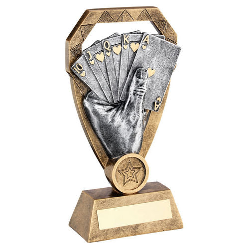 Brz/Pew/Gold Cards In Hand On Diamond With Plate (1in Centre) - 152mm by Legacy Outfitters