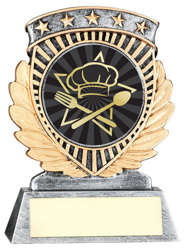 Pew/Gold 5 Star Holder With Vinyl Cooking Insert & Plate - 95mm by Legacy Outfitters