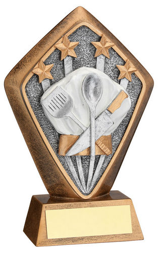 BRZ/GOLD DIAMOND HOLDER WITH COOKING DISC WITH PLATE - 5.25in