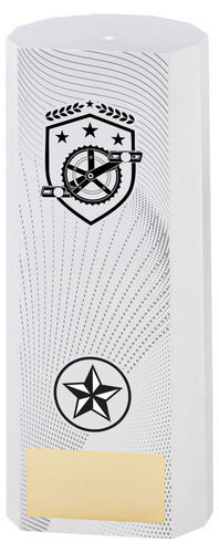 White Plastic Filled Column Cycling (1in Cen) - 152mm by Legacy Outfitters