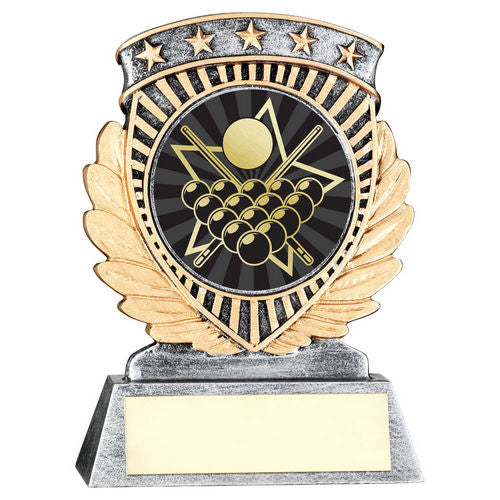 Pew/Gold 5 Star Holder With Vinyl Pool/Snooker Insert & Plate - 95mm by Legacy Outfitters