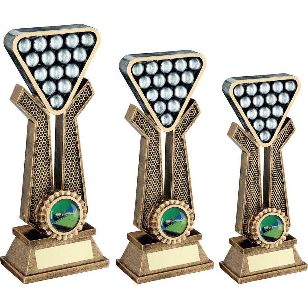 Brz/Pew/Gold Pool/Snooker Balls On Twin Prongs With Plate (1in Centre) by Legacy Outfitters