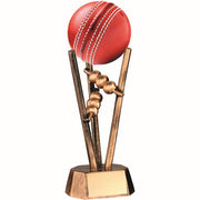 BRZ/GOLD RESIN CRICKET BALL HOLDER - 6.5in