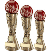 Brz/Gold/Red Cricket Ball Leaf Column With Plate (1in Centre) by Legacy Outfitters