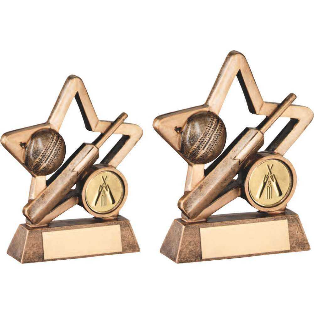 Brz/Gold Resin Cricket Mini Star With Plate (1in Centre) by Legacy Outfitters