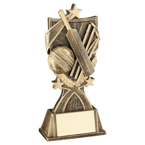 Brz/Gold Cricket 3 Star Wreath Series With Plate - 140mm by Legacy Outfitters