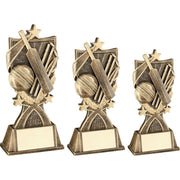 Brz/Gold Cricket 3 Star Wreath Series With Plate by Legacy Outfitters