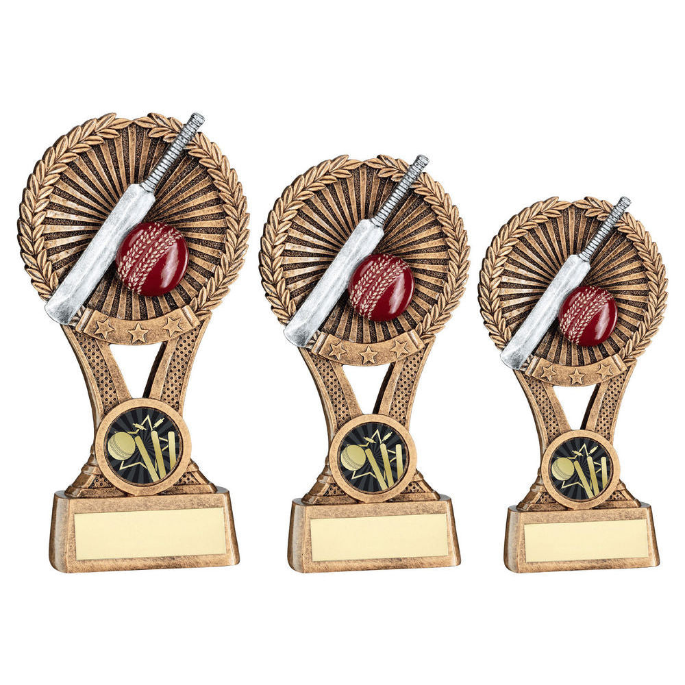 Brz/Gold/Pew Cricket Round Wreath On V Riser With Plate (1in Cen) by Legacy Outfitters