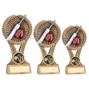 Brz/Gold/Pew Cricket Round Wreath On V Riser With Plate (1in Cen) by Legacy Outfitters