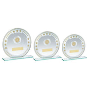 Jade/Silver/Gold Round Glass With Cricket Insert And Plate by Legacy Outfitters