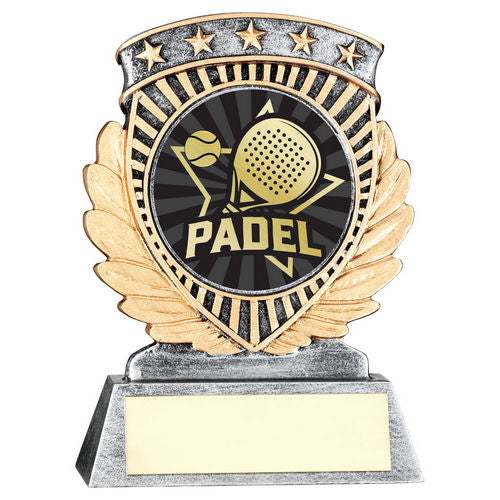 Pew/Gold 5 Star Holder With Vinyl Padel Insert & Plate - 95mm by Legacy Outfitters