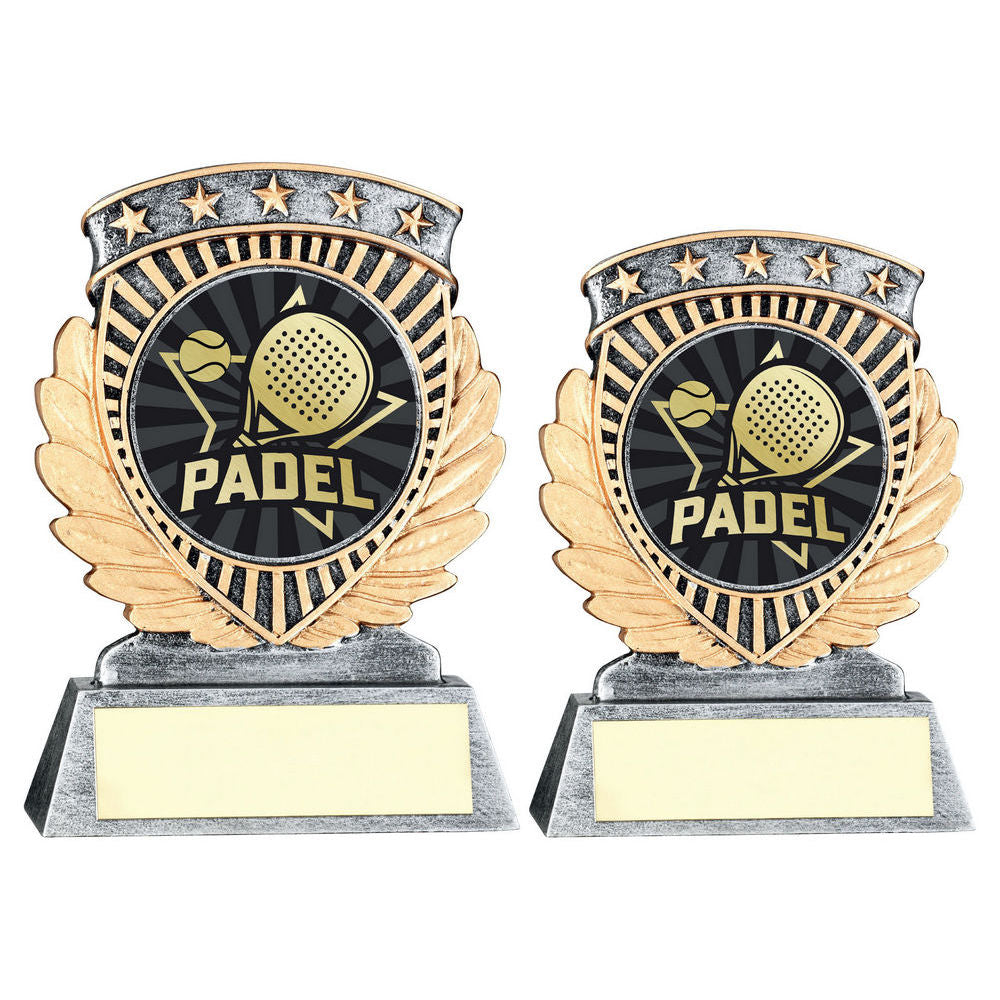Pew/Gold 5 Star Holder With Vinyl Padel Insert & Plate by Legacy Outfitters