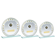 Jade/Silver/Gold Round Glass With Vinyl Padel Insert And Plate by Legacy Outfitters