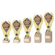 Gold Plastic Holder + Padel Disc On Cream Marble Trophy (1in Cen) by Legacy Outfitters