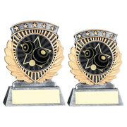 Pew/Gold 5 Star Holder With Vinyl Lawn Bowls Insert & Plate by Legacy Outfitters