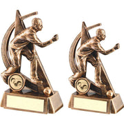 Brz/Gold Male Lawn Bowls Geo Figure With Plate (1in Centre) by Legacy Outfitters
