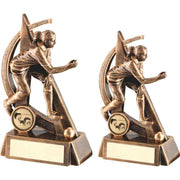 Brz/Gold Female Lawn Bowls Geo Figure With Plate (1in Centre) by Legacy Outfitters
