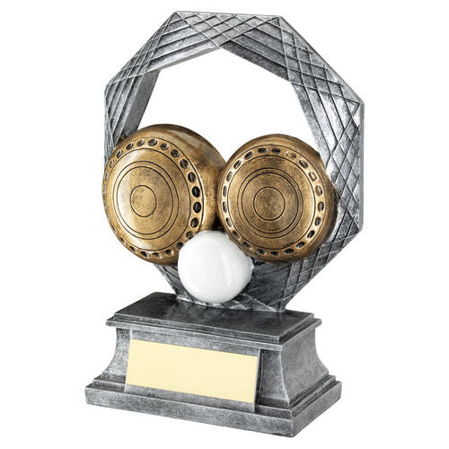 Brz/Pew/White Lawn Bowls Octagon Series With Plate - 127mm by Legacy Outfitters