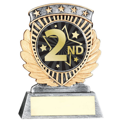 Pew/Gold 5 Star Holder With Vinyl Second Insert & Plate - 95mm by Legacy Outfitters