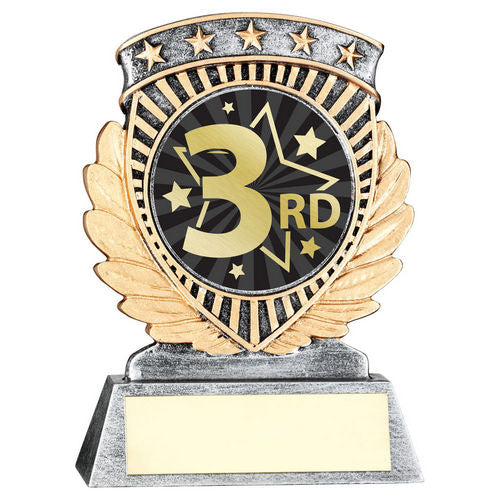 Pew/Gold 5 Star Holder With Vinyl Third Insert & Plate - 95mm by Legacy Outfitters
