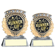 Pew/Gold 5 Star Holder With Vinyl Runner Up Insert & Plate by Legacy Outfitters